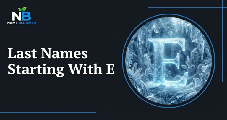Last Names That Start With E