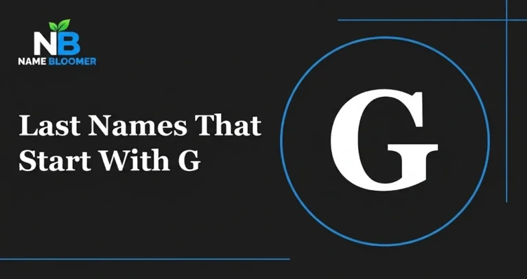 Last Names That Start With G